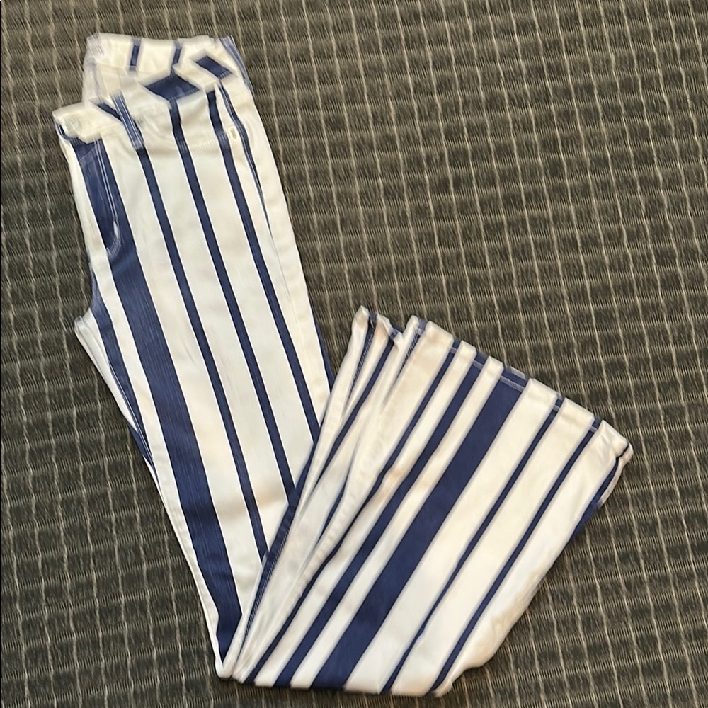 Hudson Striped Blue and White Jeans